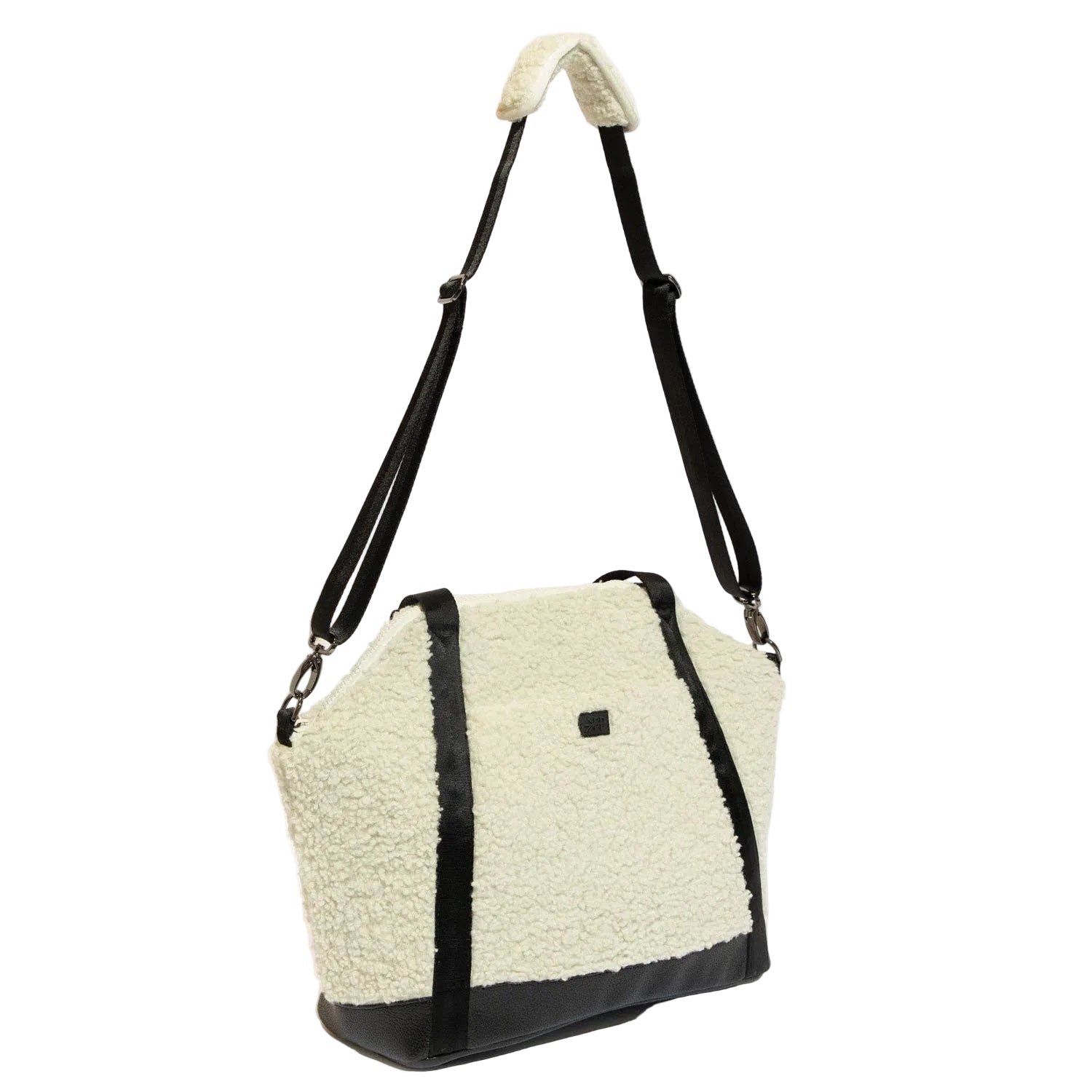 Ebony Sherpa Teddy Diaper Bag Tote