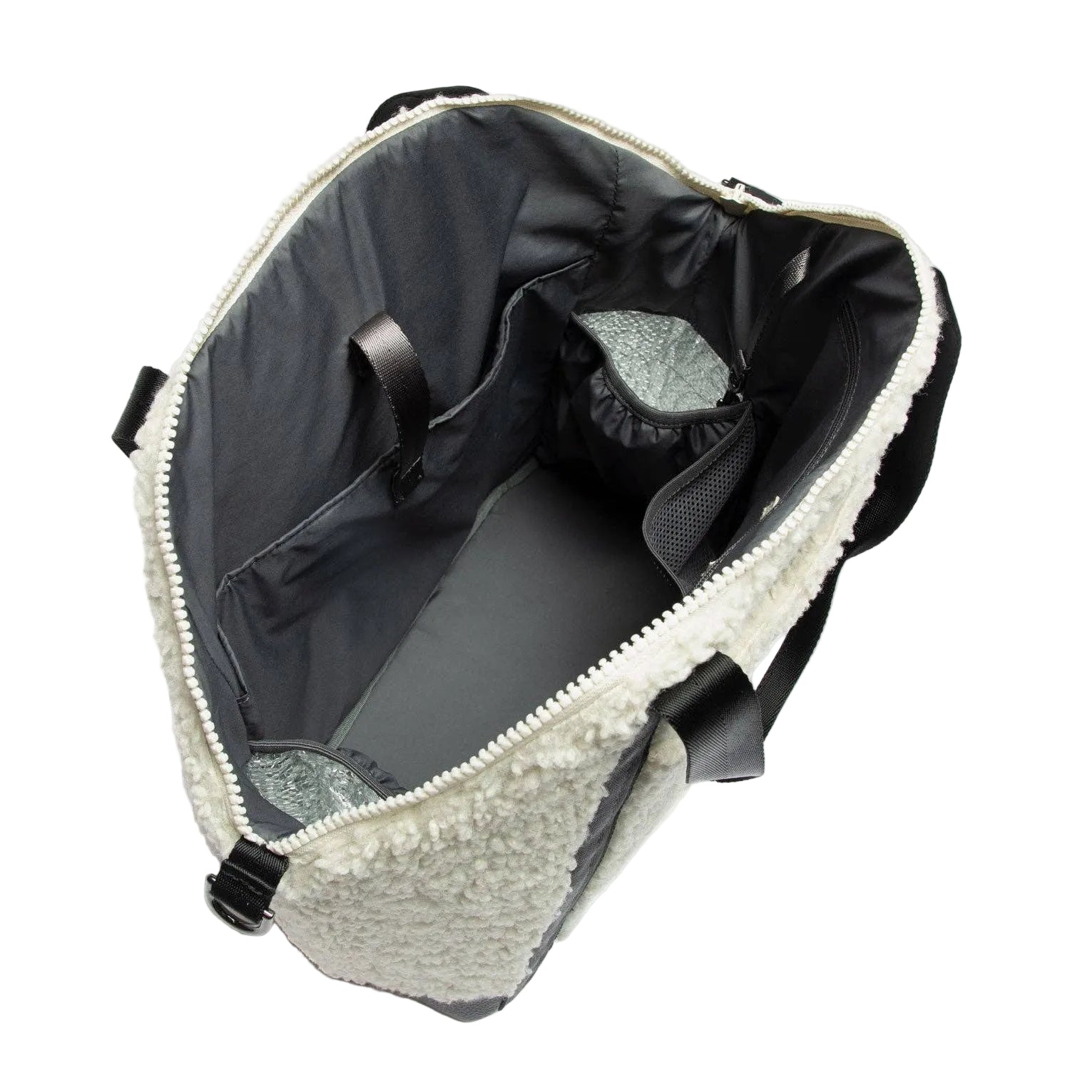 Ebony Sherpa Teddy Diaper Bag Tote