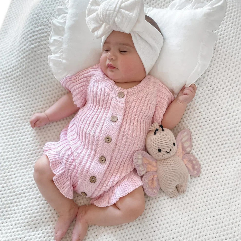 Little B's Ribbed Ruffle Romper