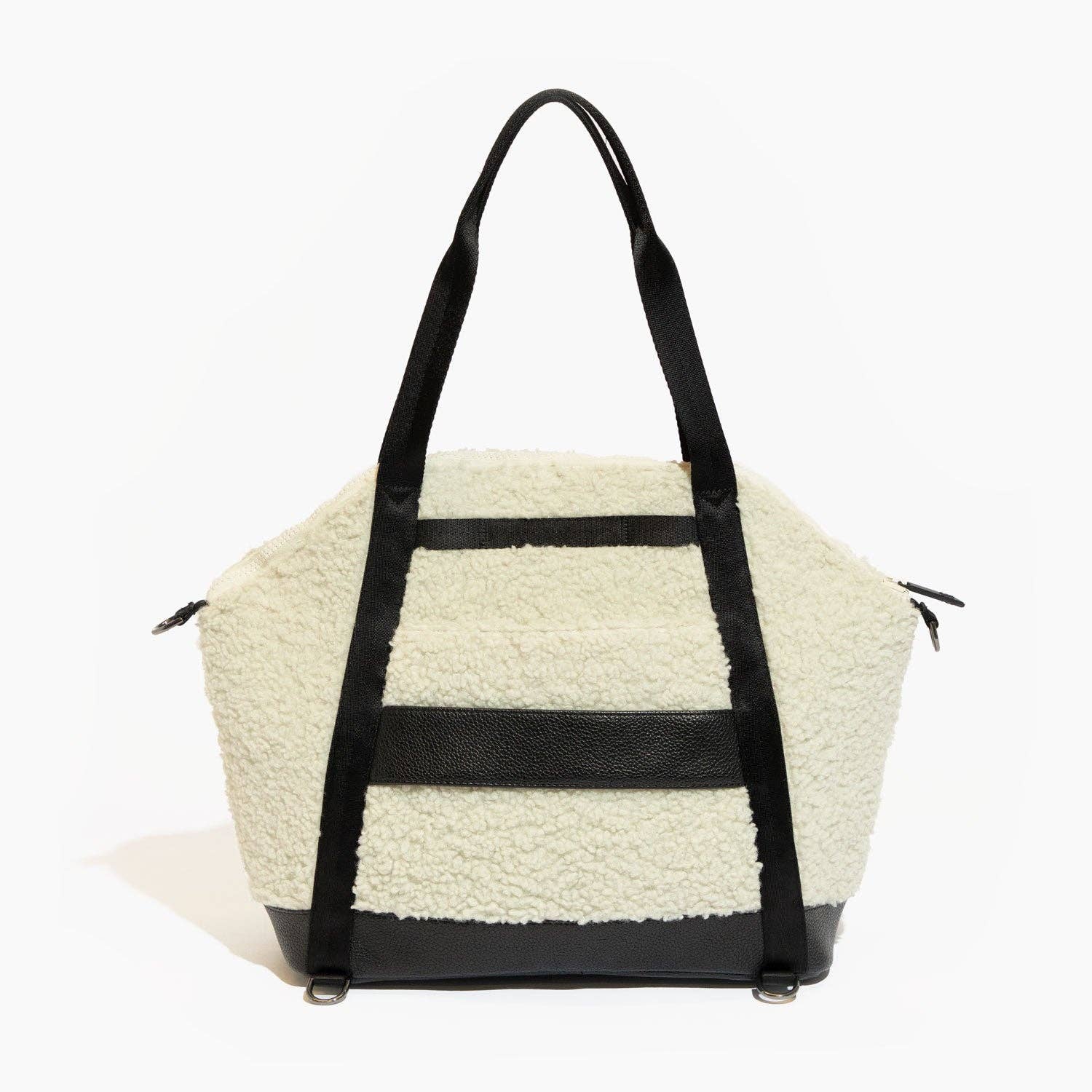 Ebony Sherpa Teddy Diaper Bag Tote