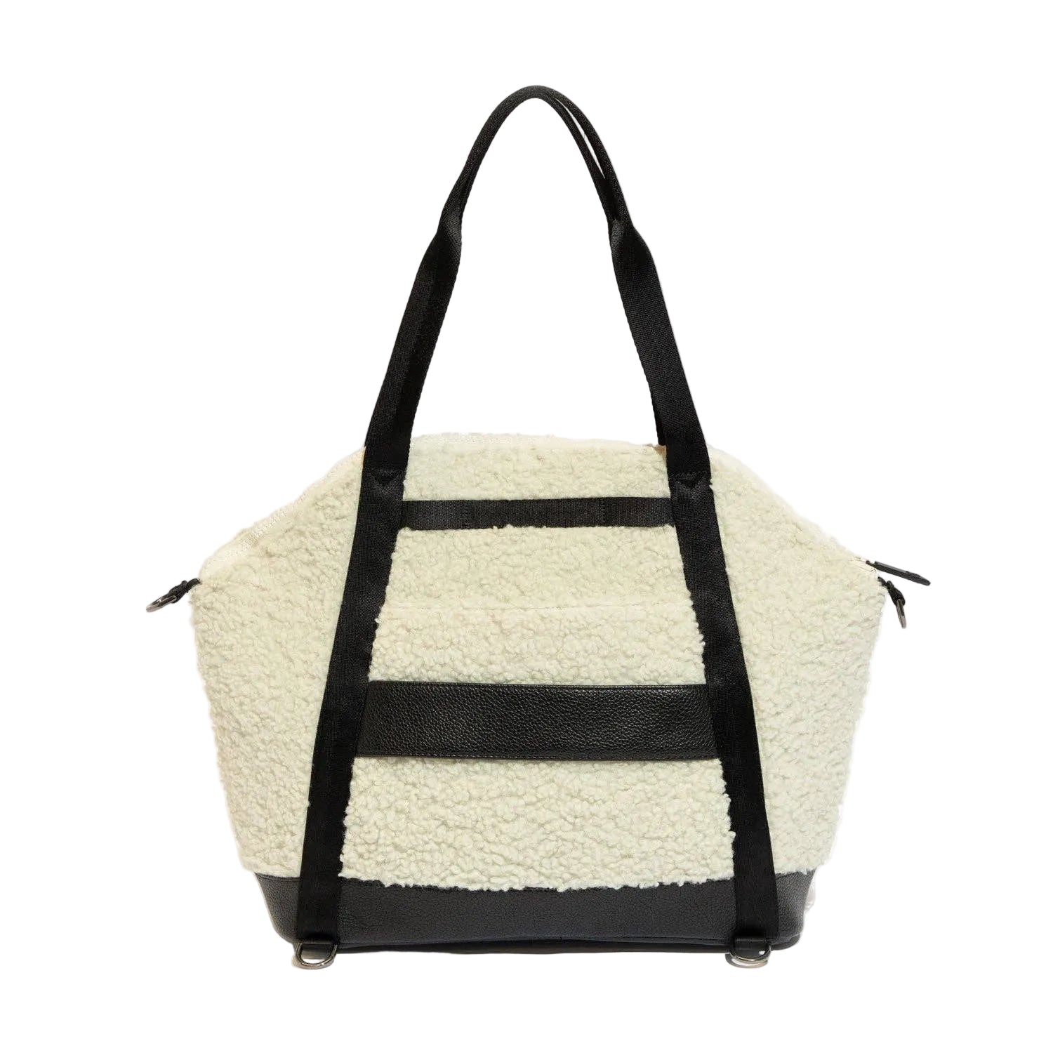 Ebony Sherpa Teddy Diaper Bag Tote