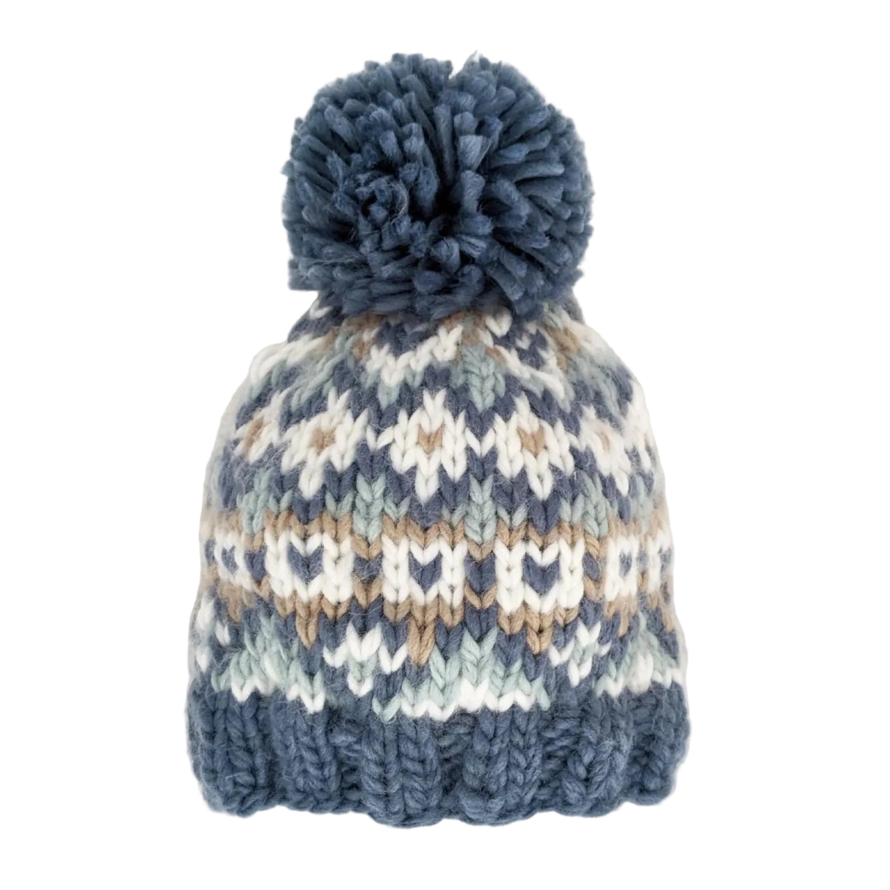 Fairisle Beanie Hat - Slate