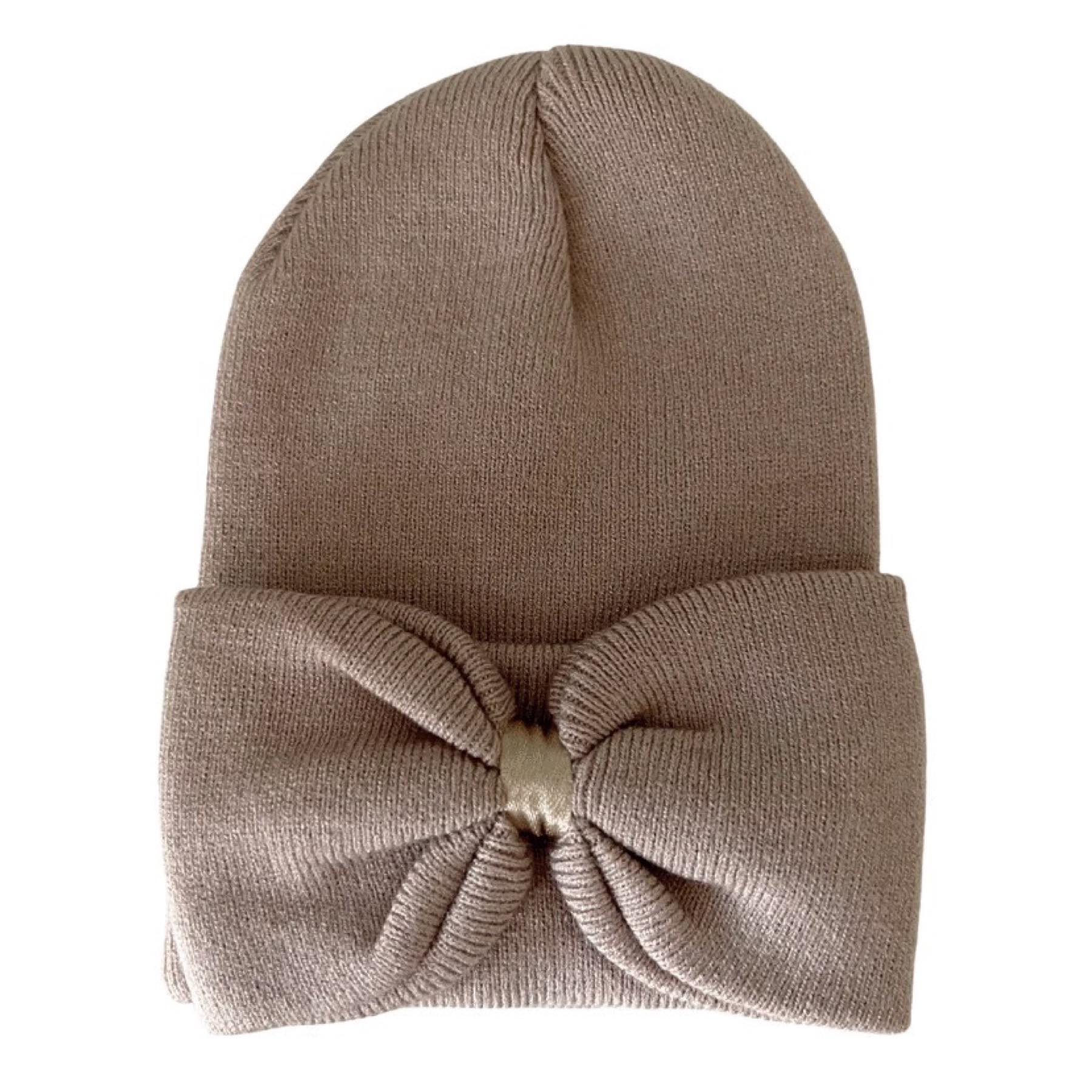Baby's First Hat - Tan Bow