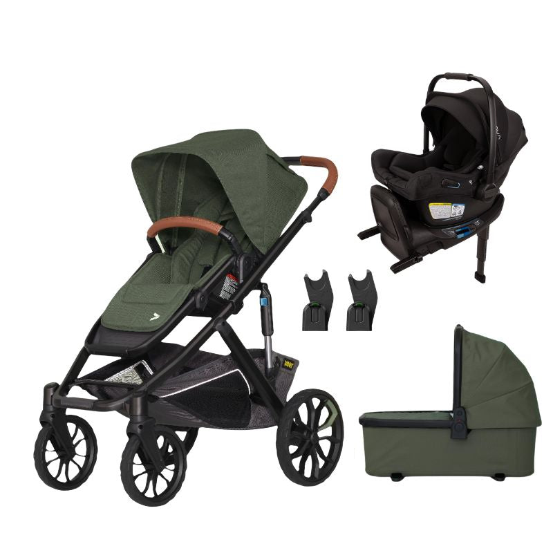 Veer Switch&Roll Stroller + Pipa Aire RX with Adapters + Bassinet Bundle