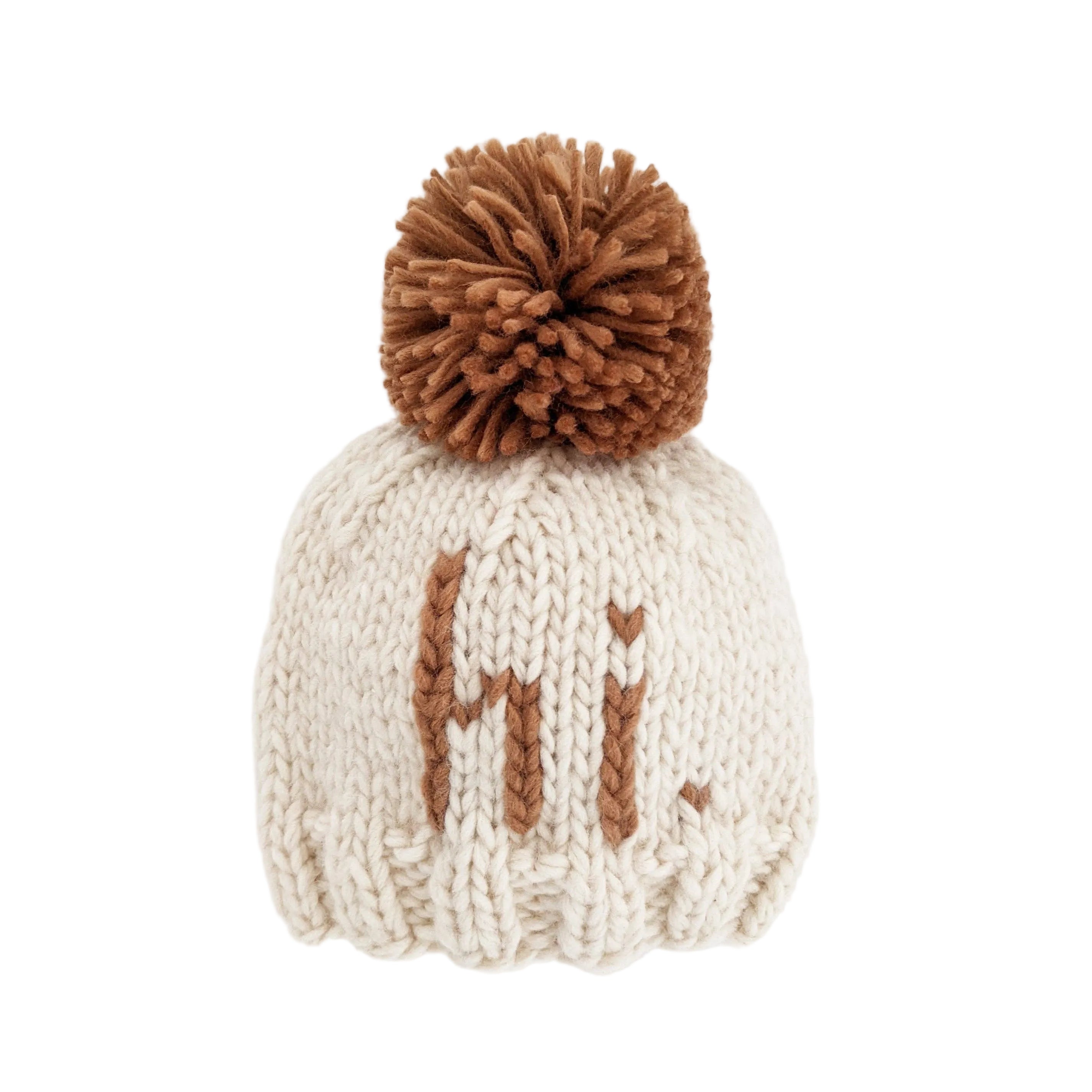 Hi Hand Knit Beanie - Pecan