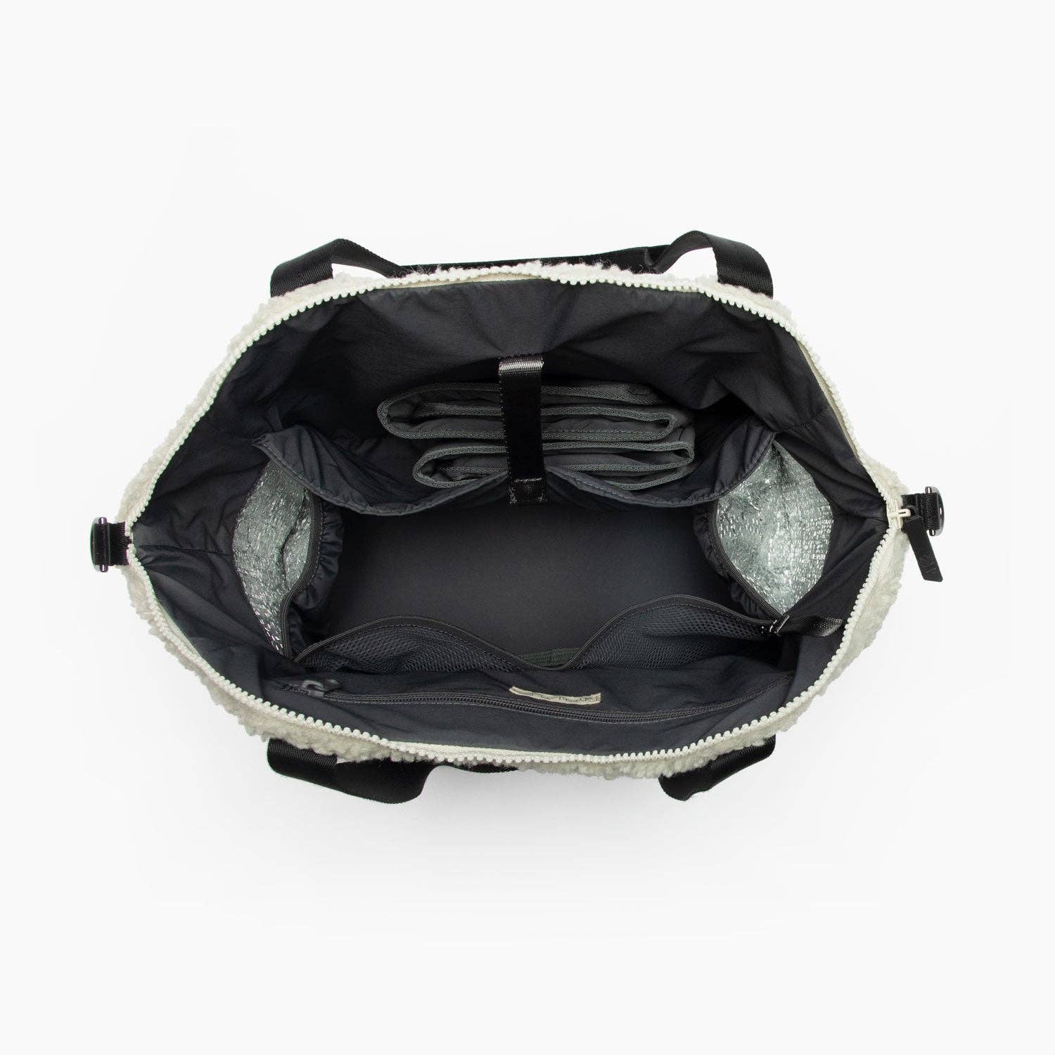 Ebony Sherpa Teddy Diaper Bag Tote