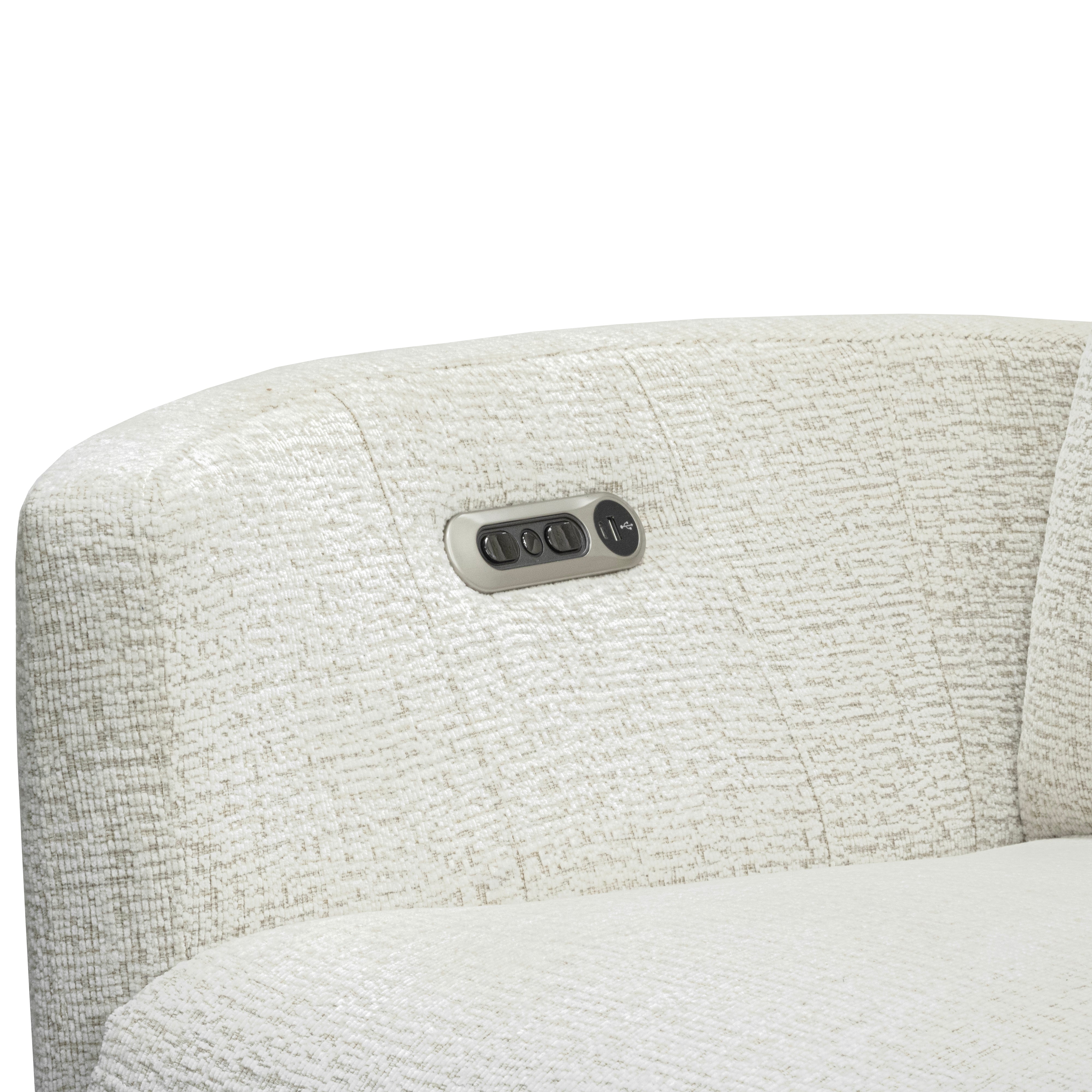 Parker House Radius Swivel Recliner with Power Recline and Power Headrest