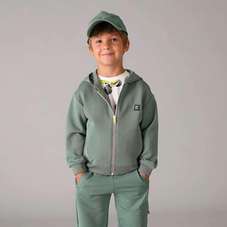 Mayoral Zip-Up Hoodie - Green