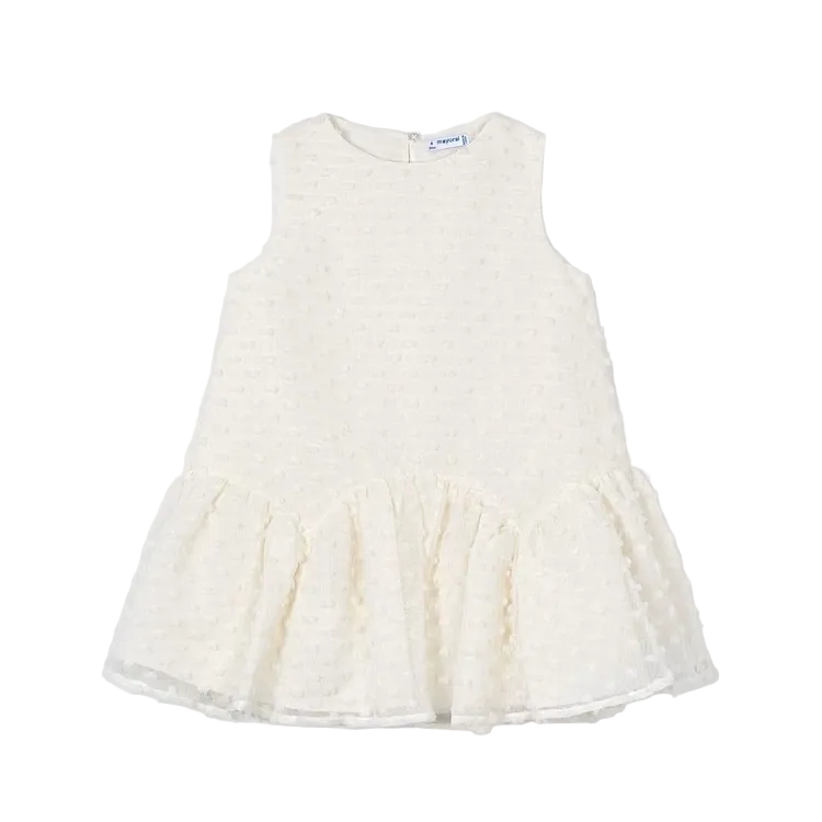 Mayoral Plumeti Dress - Bone