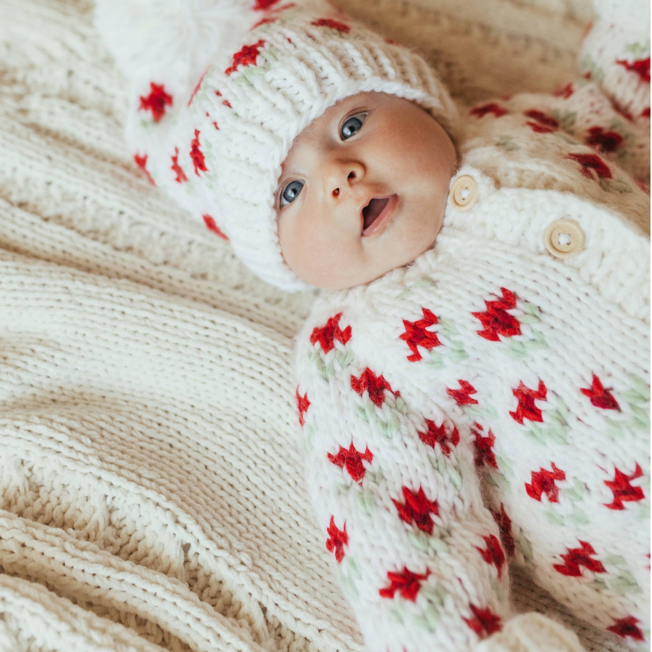 Bitty Blooms Holiday Cardigan Sweater