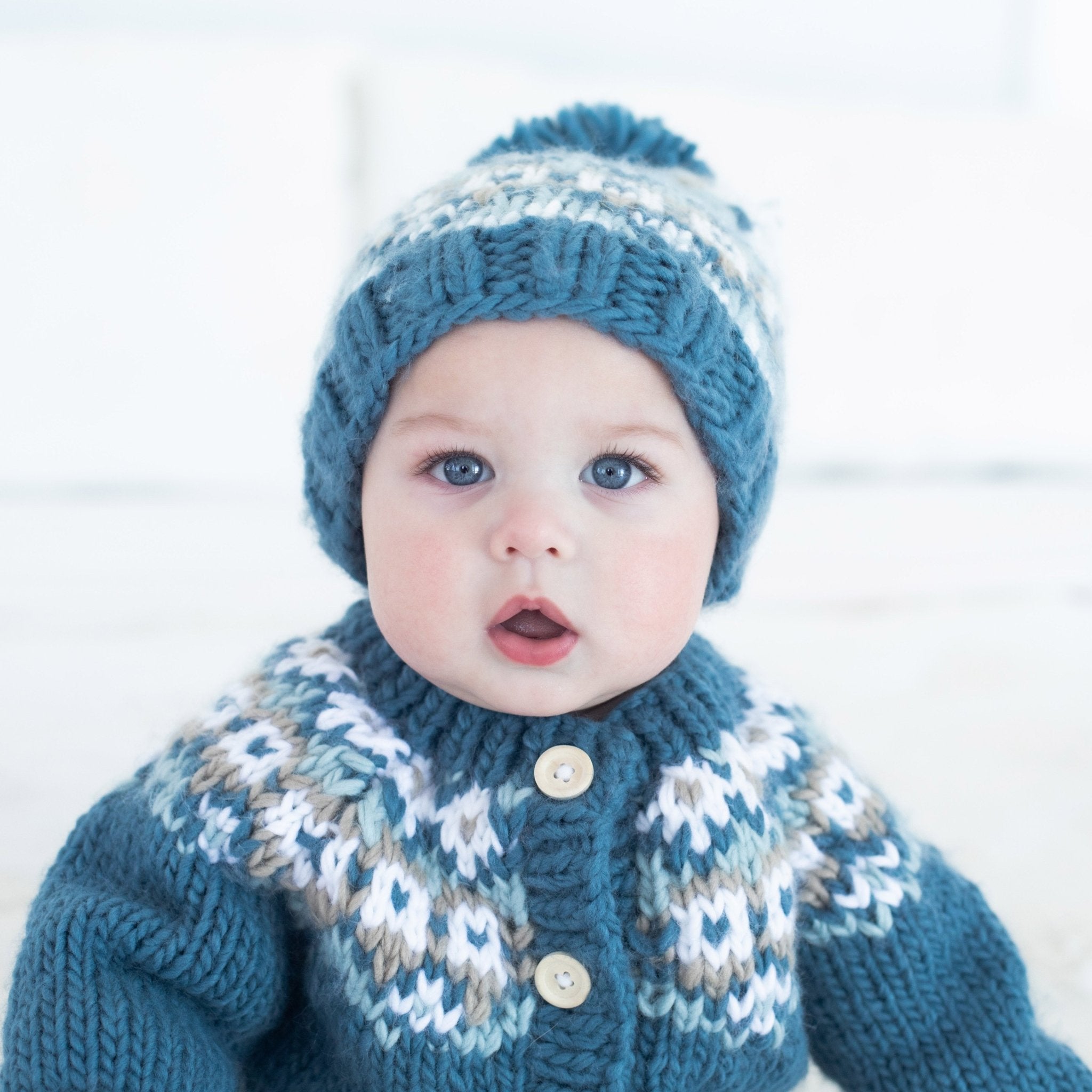 Fairisle Beanie Hat - Slate