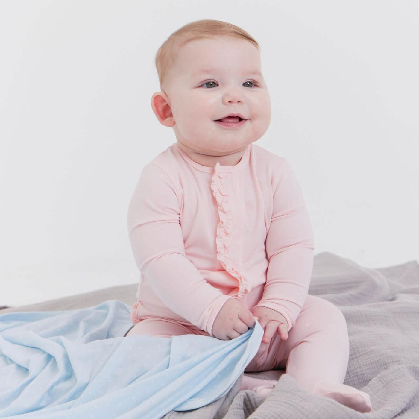 Magnetic Me Modal Magnetic Ruffle Footie - Pink Dogwood