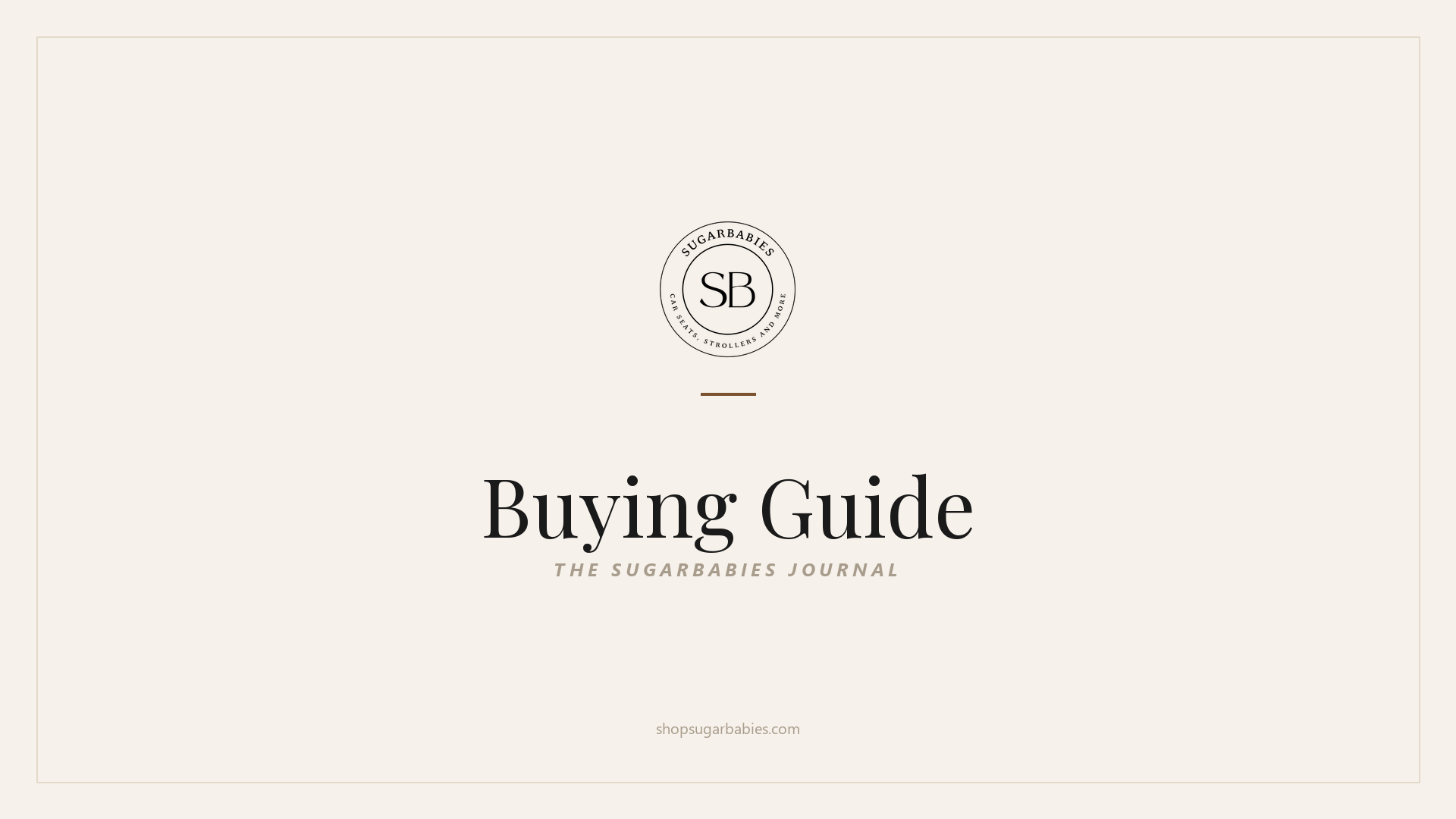 SugarBabies Buying Guide article: Which Nuna Car Seat is Best?. Templated brand graphic, no title text.