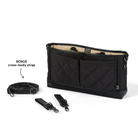 OiOi Signature Pram Caddy - Black Diamond Quilt