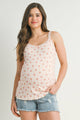 Floral Ribbed Maternity Camisole Tank Top