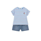 Mayoral Striped T-Shirt + Shorts Set - Tide