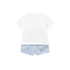 Mayoral Teddy Bear Shorts + T-Shirt Set - Sky