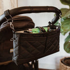 OiOi Signature Pram Caddy - Black Diamond Quilt