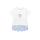 Mayoral Teddy Bear Shorts + T-Shirt Set - Sky