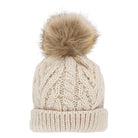 Pop Pom-Pom Beanie Hat - Natural