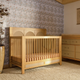 Eloise 4-in-1 Convertible Crib in Honey & Performance Sand Eco-Weave Namesake Eloise 4-in-1 Convertible Crib in Honey & Performance Sand Eco-Weave Namesake
