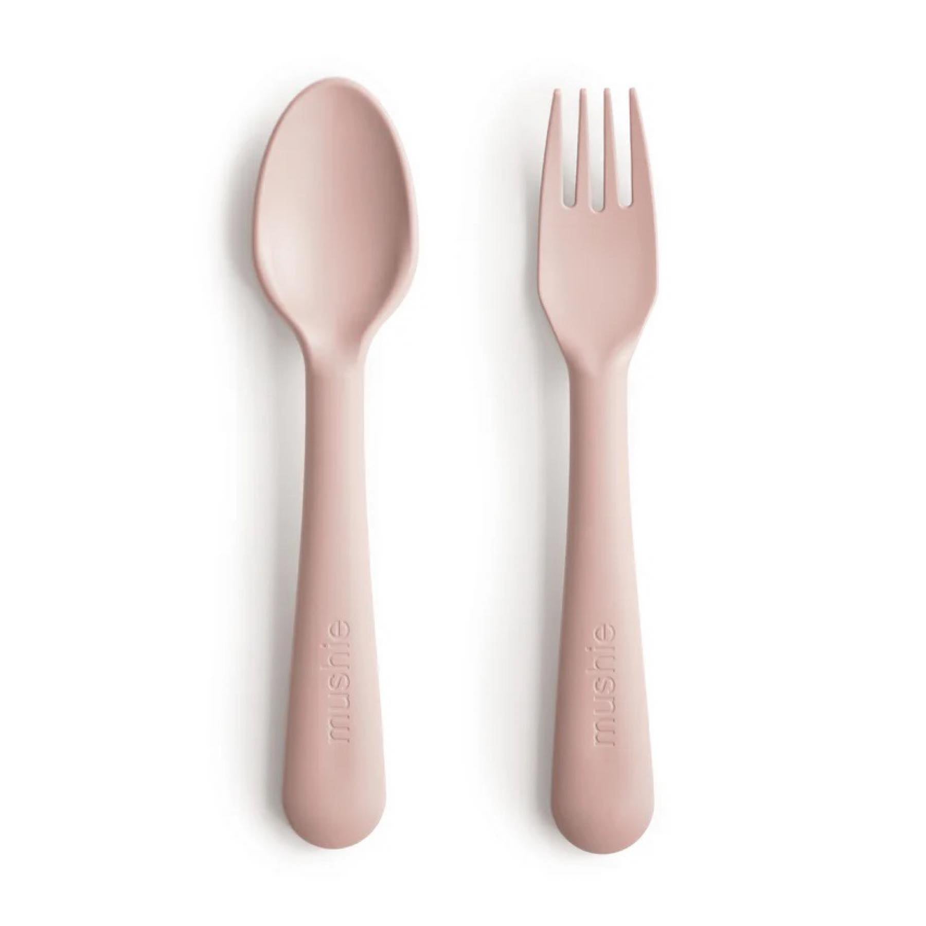 Dinnerware Fork and Spoon Set - Blush