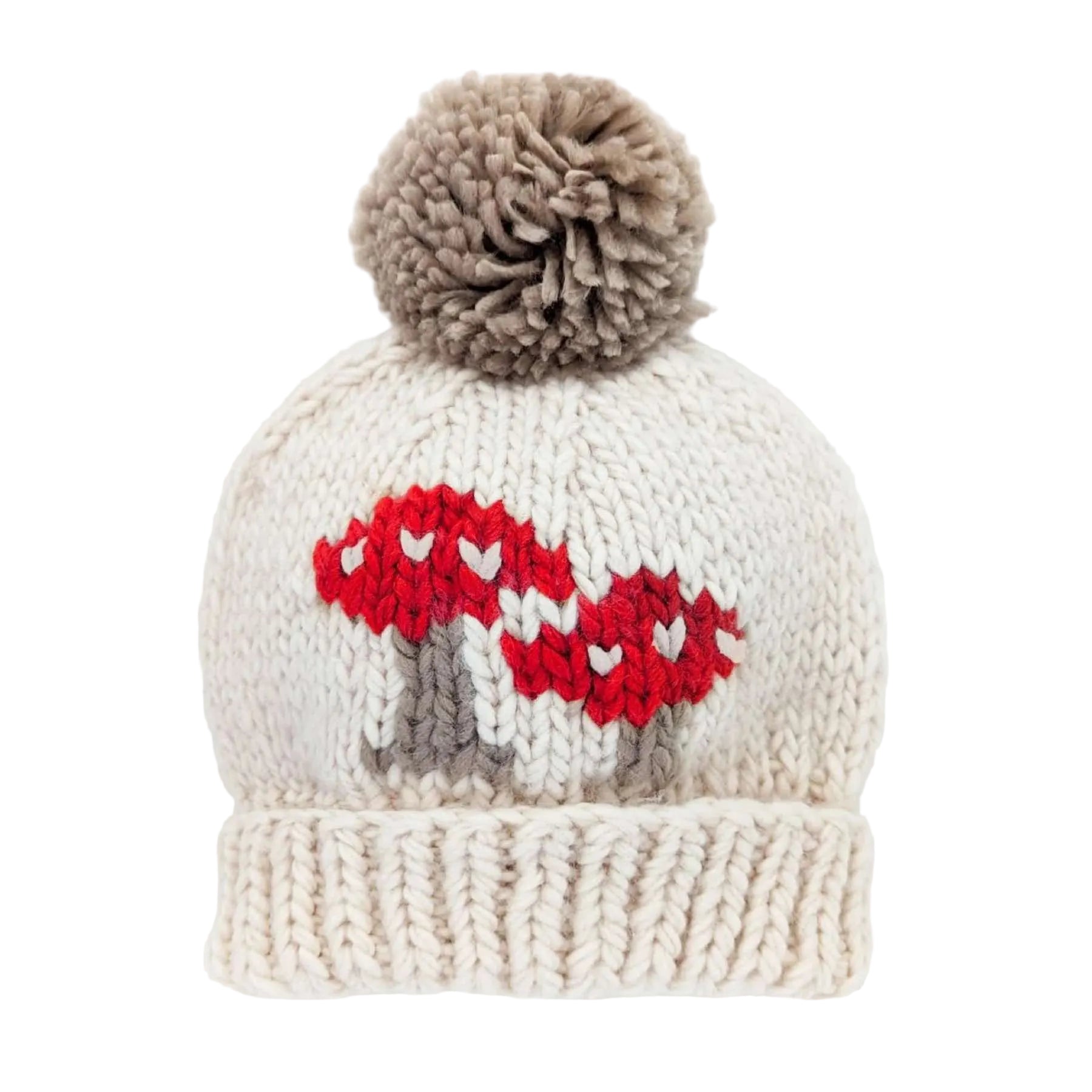 Mushroom Beanie Hat - Natural