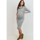 Cowl Neck Long Sleeve Maternity Sweater Dress HEATHER GREY / LARGE Cowl Neck Long Sleeve Maternity Sweater Dress HEATHER GREY / LARGE