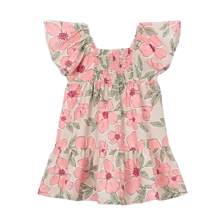 Mayoral Smocked Dress - Mandarin