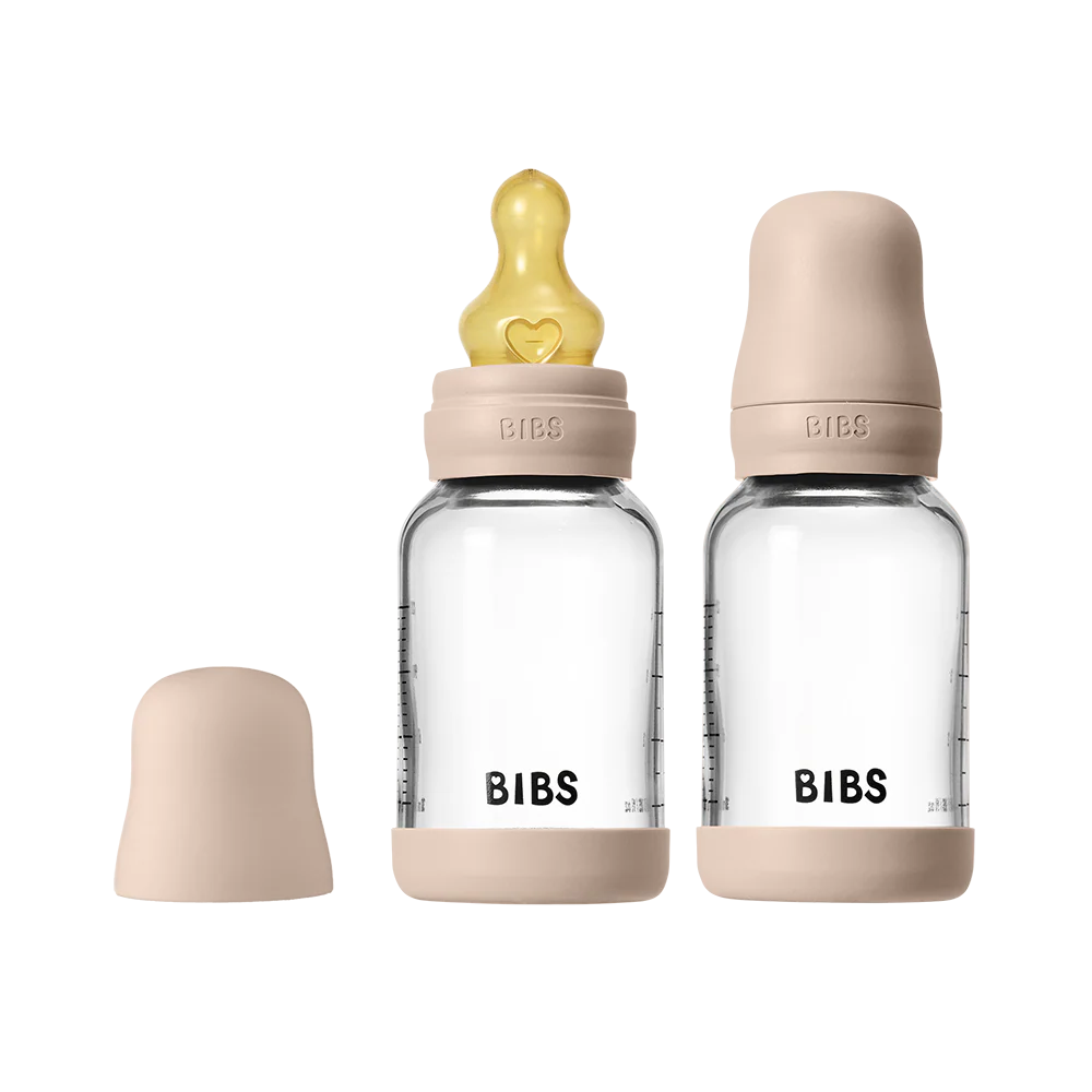 Baby Glass Bottle Set 120ml 2 Pack Latex - Blush