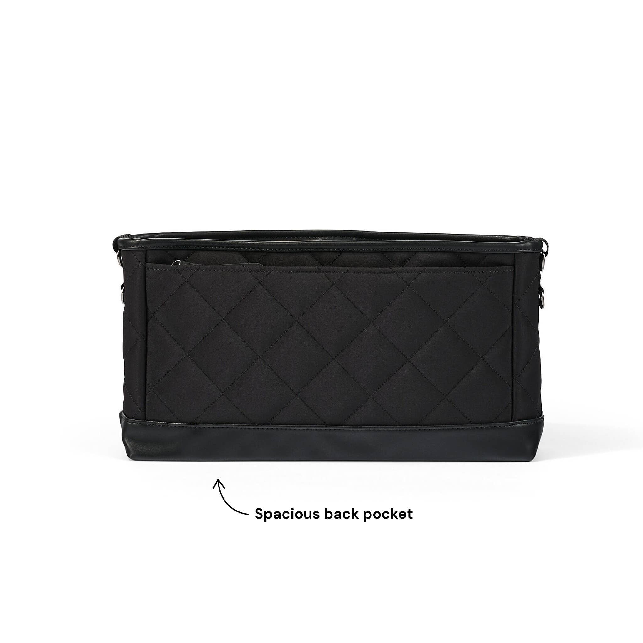 OiOi Signature Pram Caddy - Black Diamond Quilt