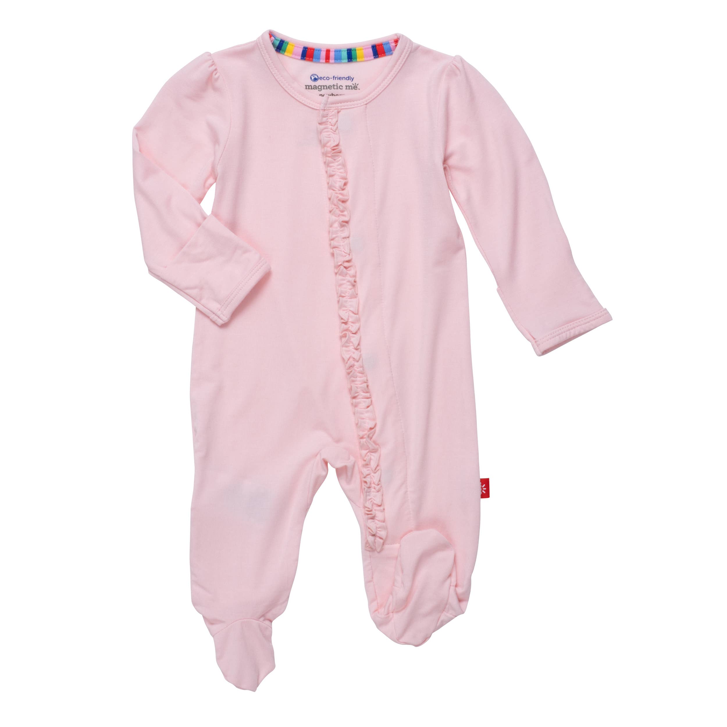 Magnetic Me Modal Magnetic Ruffle Footie - Pink Dogwood