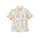 Mayoral Button-Down Shirt - Cream & Peach