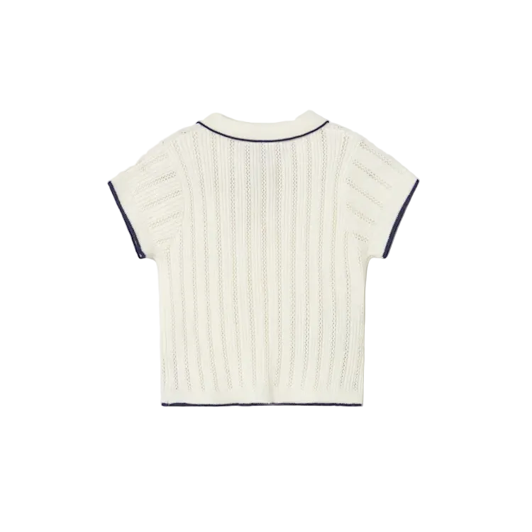 Mayoral Knit Polo Shirt - Natural