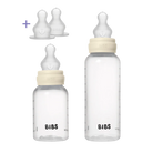 BIBS Plastic Bottle Grow and Flow set 5oz/9oz Silicone - Ivory