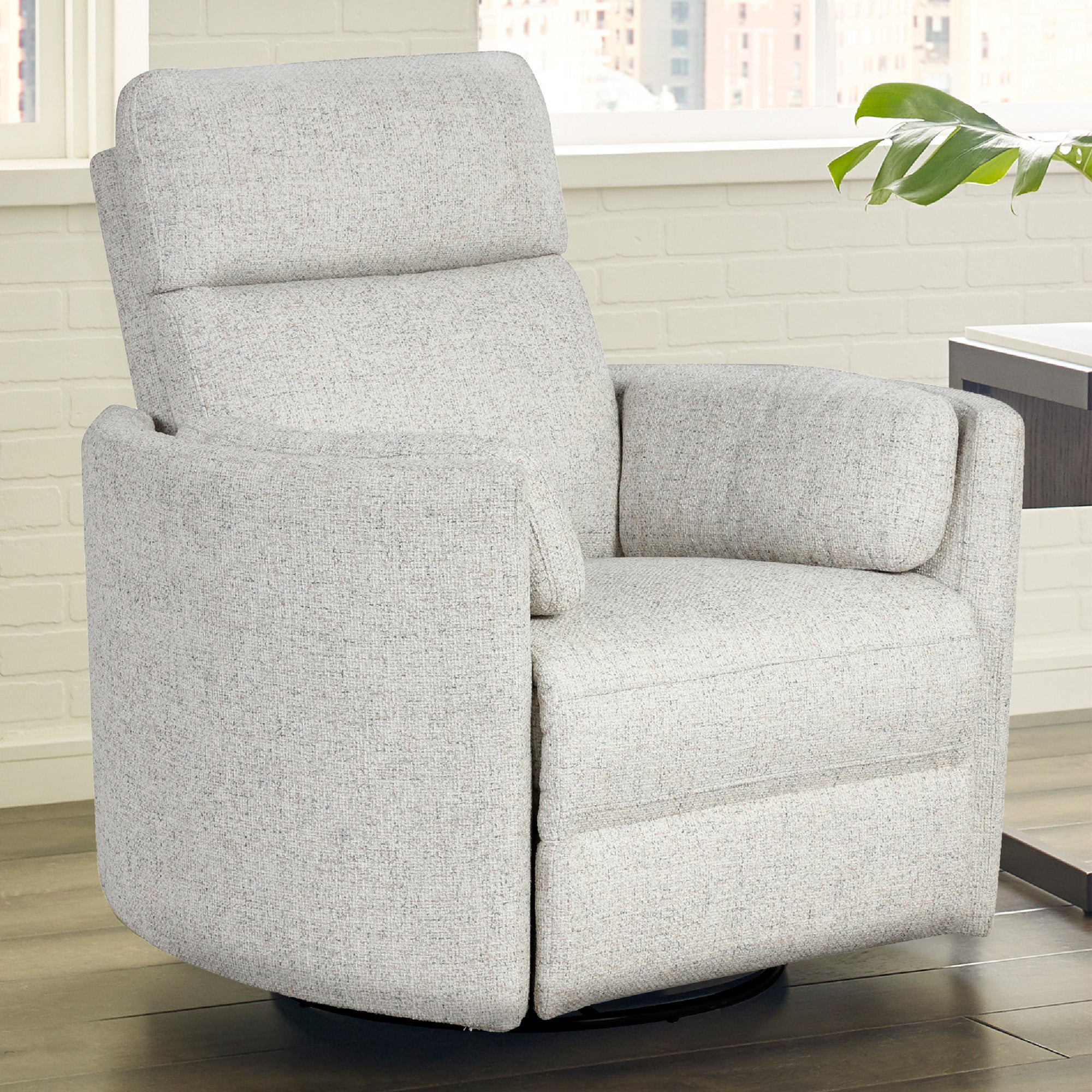 Parker House Radius Swivel Recliner with Power Recline and Power Headrest