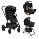 Nuna MIXX Next Stroller & PIPA Aire Infant Car Seat & Folding Bassinet + Stand