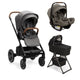 Nuna MIXX Next Stroller & PIPA Aire RX Infant Car Seat & Folding Bassinet + Stand