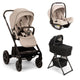 Nuna MIXX Next Stroller & PIPA Aire RX Infant Car Seat & Folding Bassinet + Stand