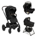 Nuna MIXX Next Stroller & PIPA Aire RX Infant Car Seat & Folding Bassinet + Stand
