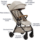Nuna TRVL Stroller + Carry Bag - Caviar