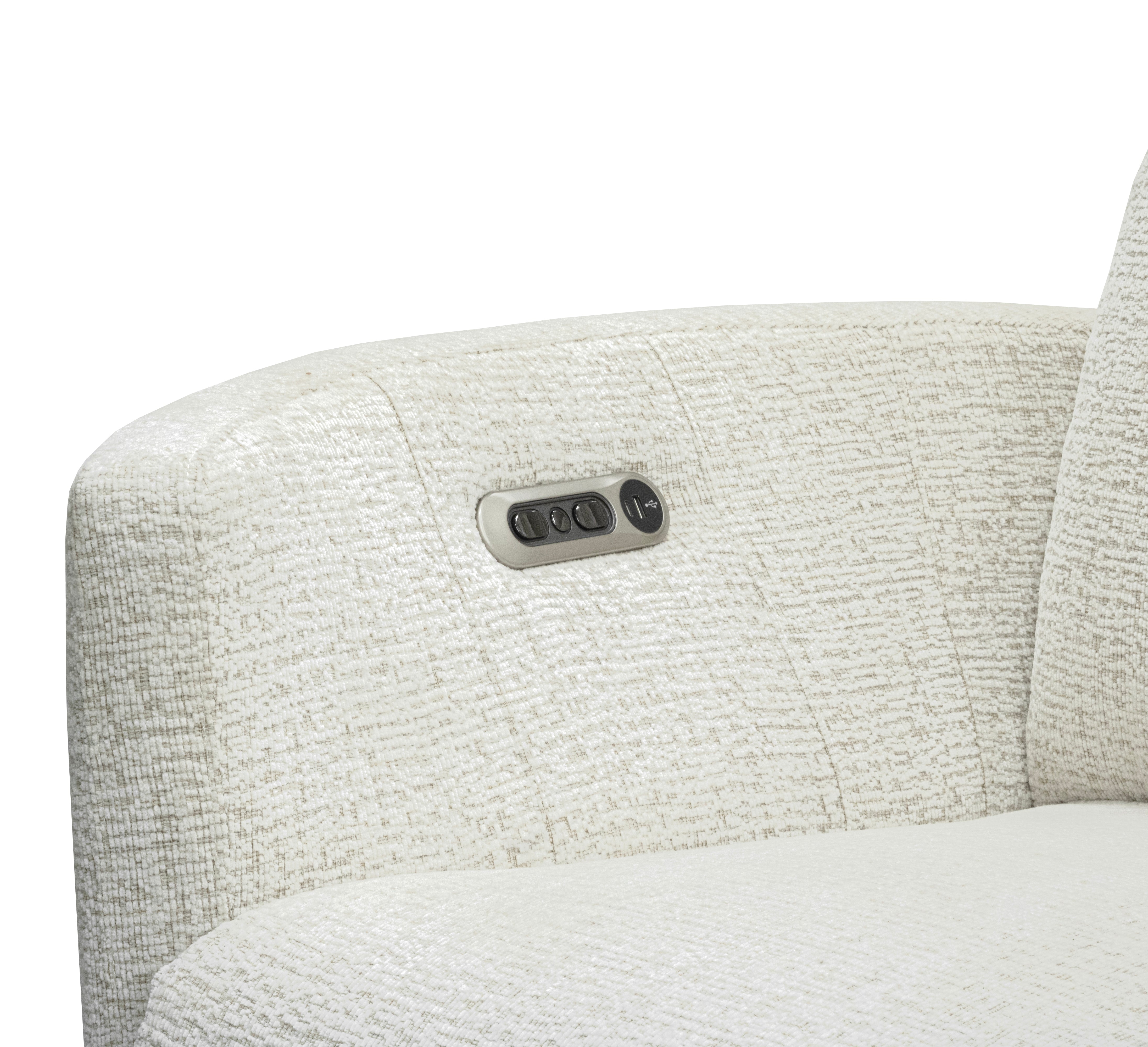 Parker House Radius Swivel Recliner with Power Recline and Power Headrest