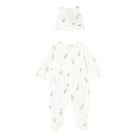 Mayoral Teddy Bear One-Piece with Hat Set - Natural