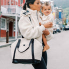 Ebony Sherpa Teddy Diaper Bag Tote