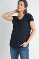 Round Neck Maternity Nursing Pocket T-Shirt