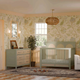 Eloise 4-in-1 Convertible Crib - French Sage and Performance Sand Eco-Weave Eloise 4-in-1 Convertible Crib - French Sage and Performance Sand Eco-Weave
